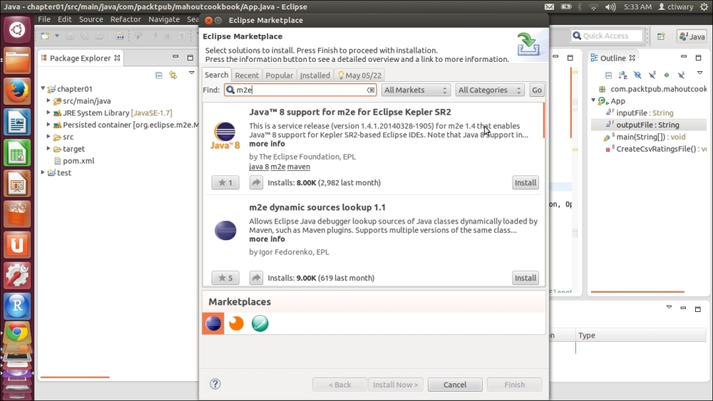 Configuring Eclipse with the Maven plugin and Mahout