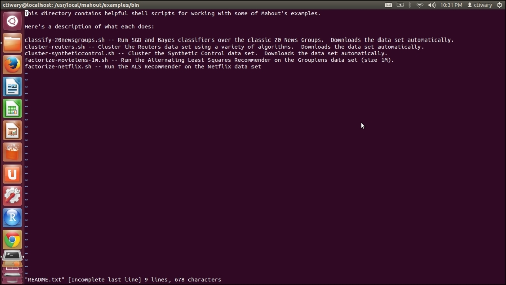 Mahout command line