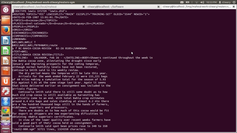 Reuter's raw data file