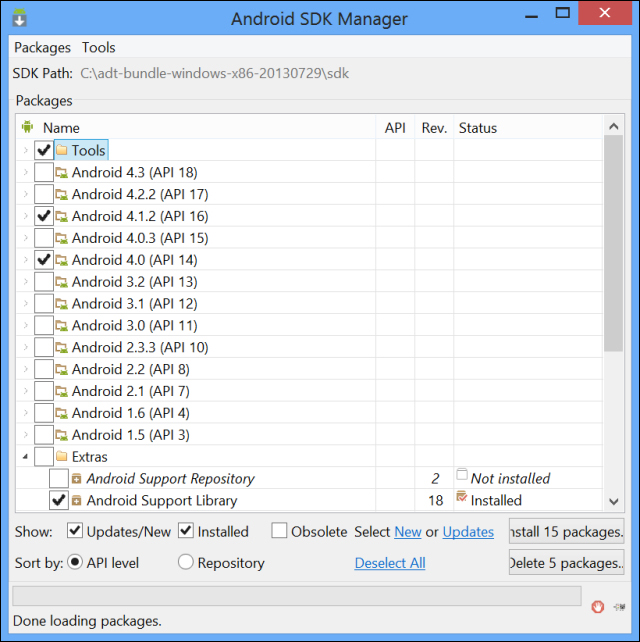 open android sdk manager mac