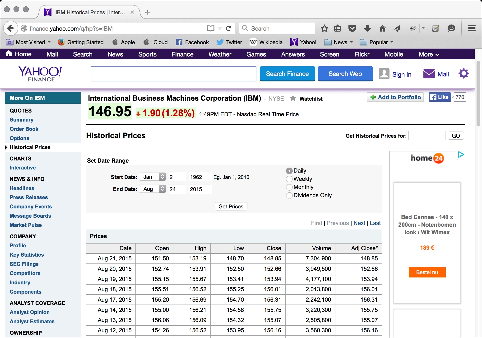 Getting the dataset