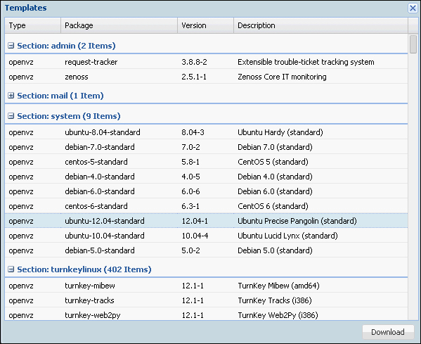 Creating an OpenVZ virtual machine