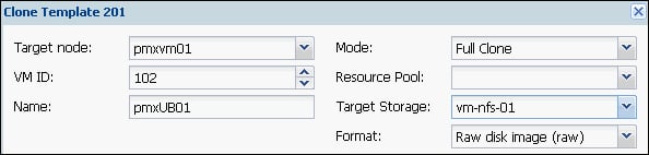 Creating a VM from a template