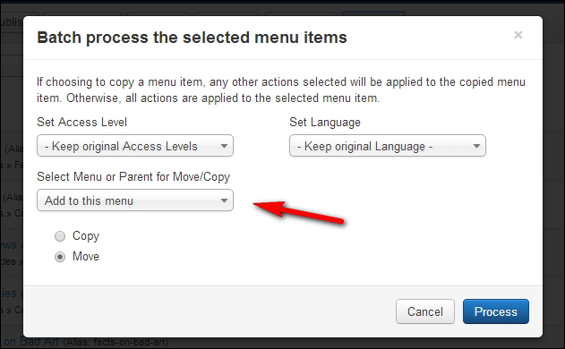 Time for action – moving hyperlinks to the new menu