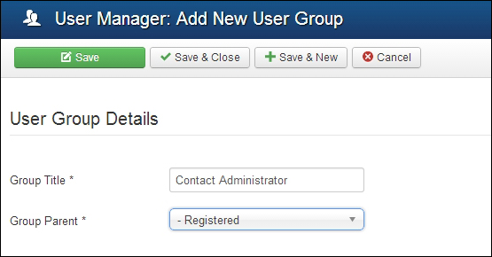 Time for action – creating a user group