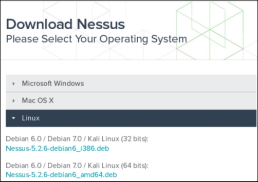 kali linux how to install nessus