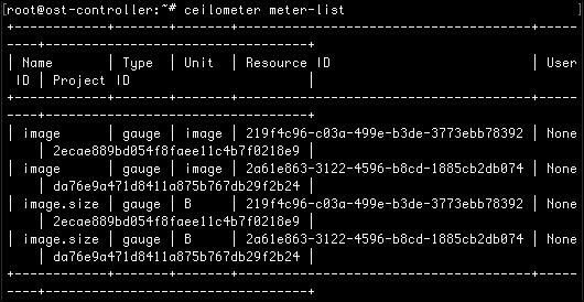 The meter list command