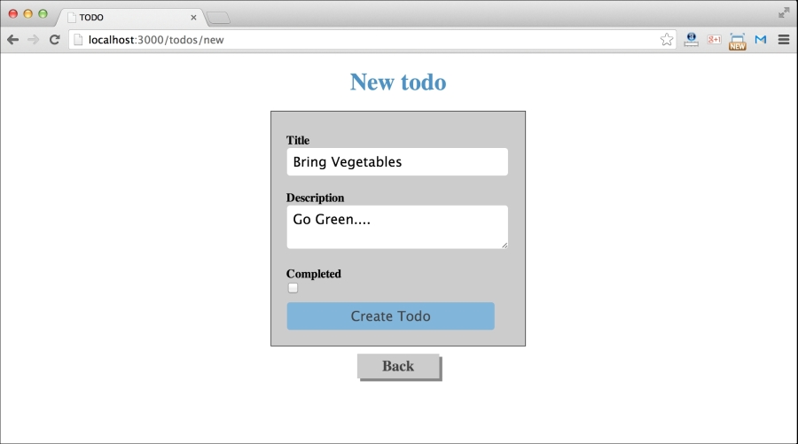 Redesigning the Todo application