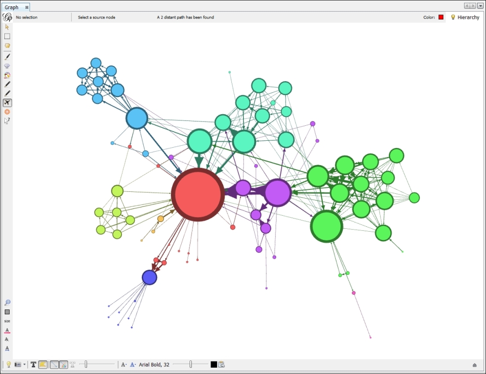 Generating a heat map for the graph - Gephi Cookbook