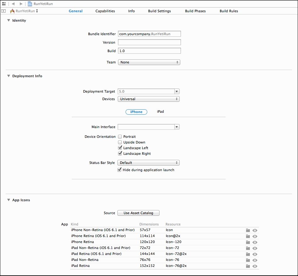 Creating a new Cocos2d project