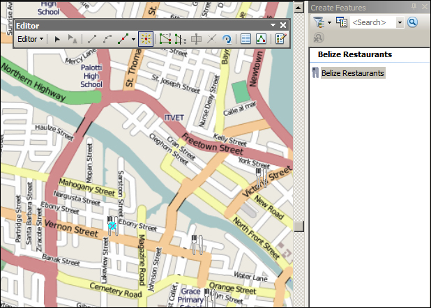 Editing the geodatabase in ArcMap