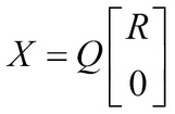 QR decomposition of a matrix