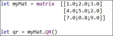QR decomposition of a matrix