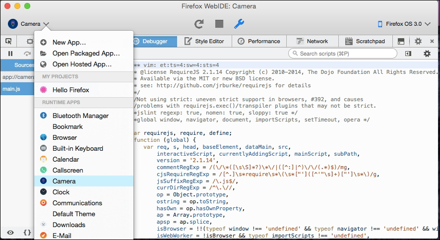 Browsing other runtime applications