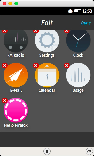 Uninstalling applications in Firefox OS