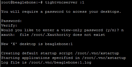 tightvnc server configuration password