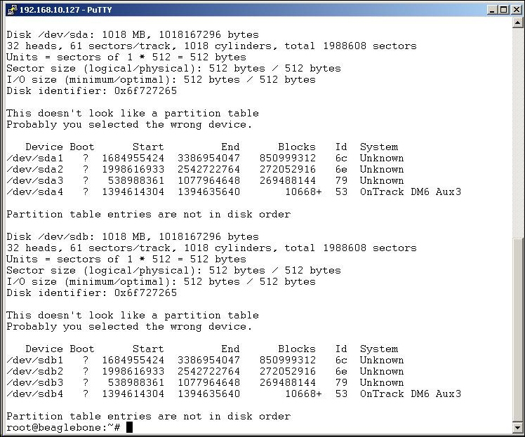 Determining the available partitions