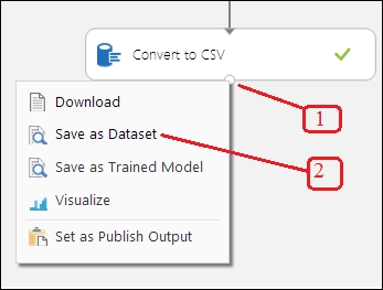 Saving results in ML Studio