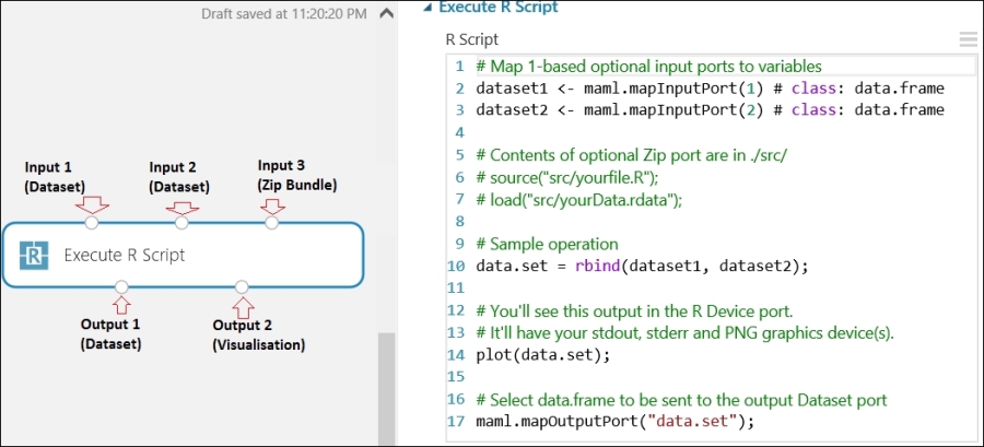 Understanding the Execute R Script module