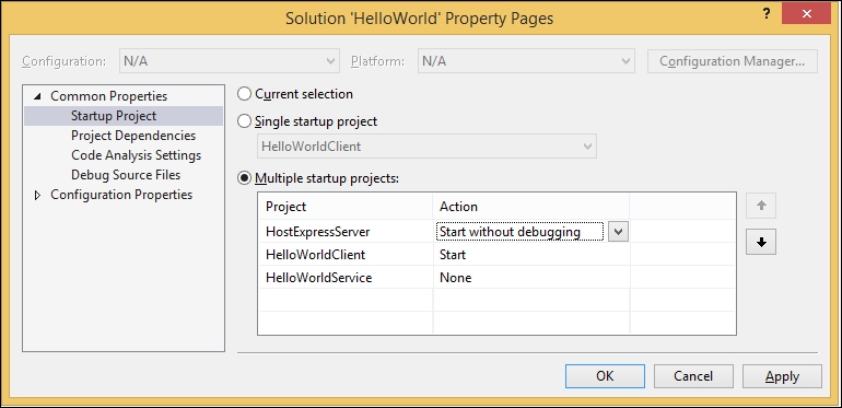 Setting the service application to autostart