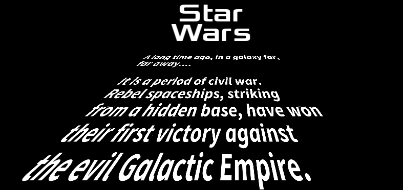 Displaying a perspective 3D text message