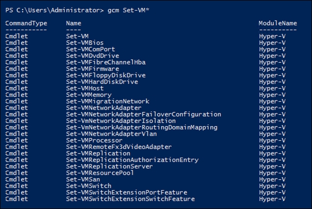 Configuring properties on virtual machines