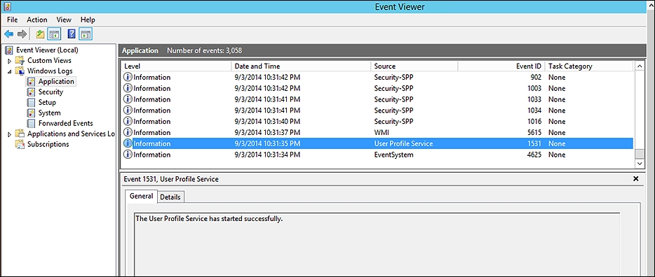 Troubleshooting the Hyper-V environment using the event log