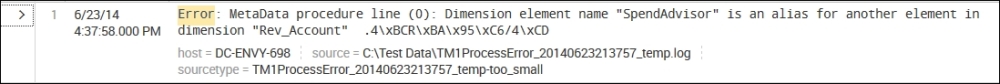 The events viewer