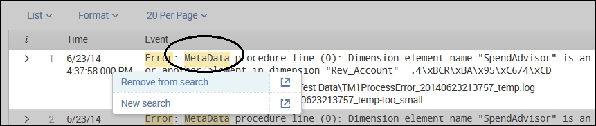 Clicking to modify your search