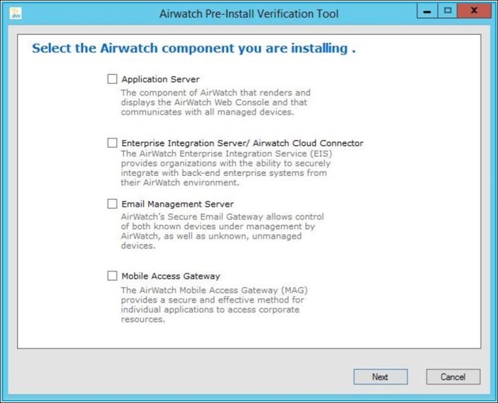 The preinstallation check