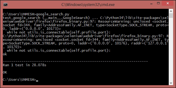 Installing Selenium WebDriver with Python
