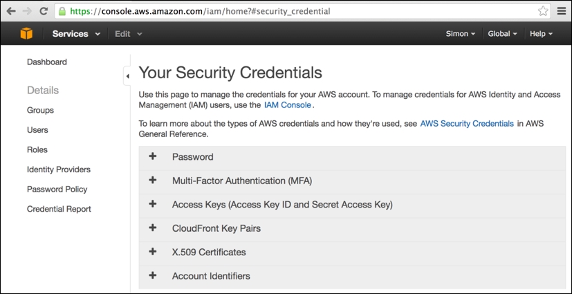 Setting up your AWS account