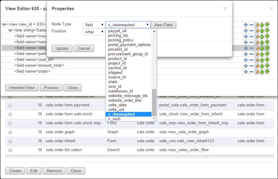 Adding a field to an existing view