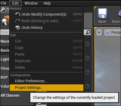 Physics Settings in the Unreal Engine Project Settings