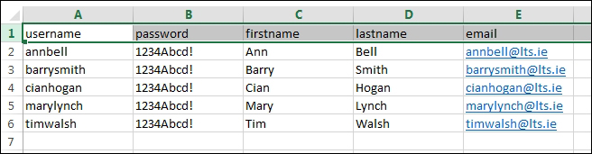 Preparing the spreadsheet