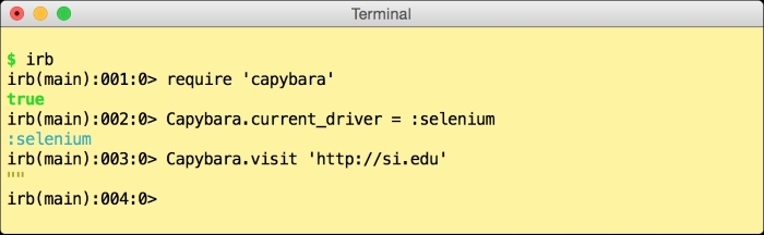 Getting started with Capybara and Selenium
