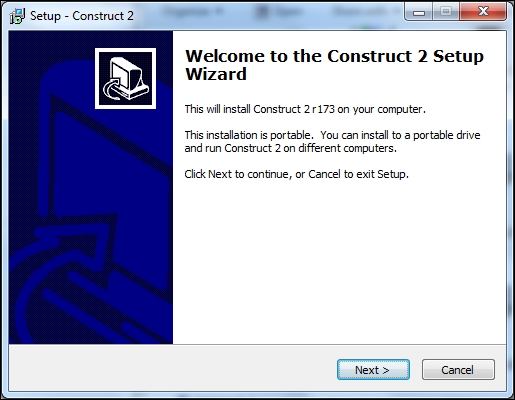 Walking through the installation of Construct 2