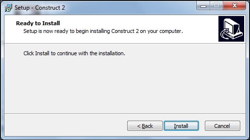 Walking through the installation of Construct 2