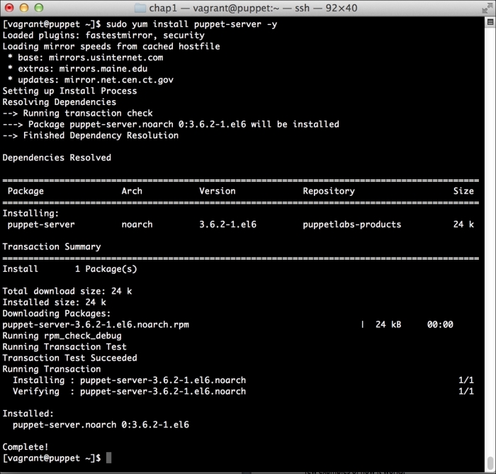 Installing the Puppet Master