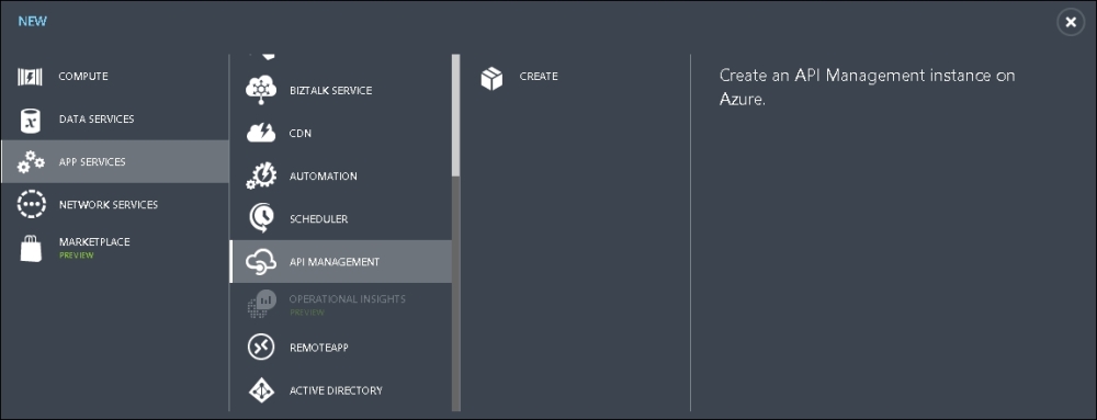 Creating an API Management service