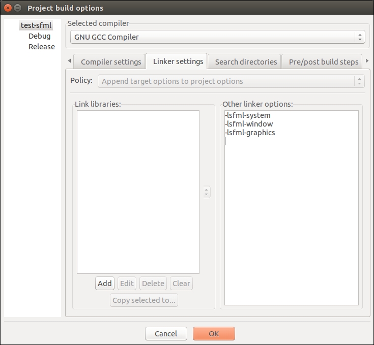 Code::Blocks and SFML