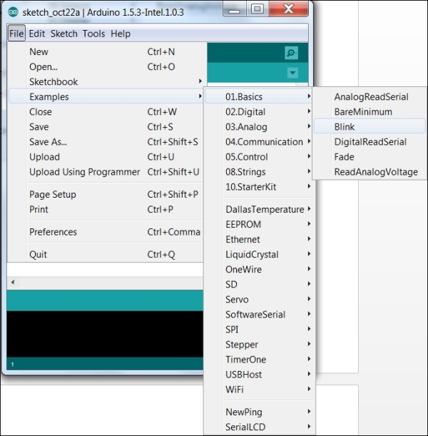 Opening and uploading a file to the Galileo