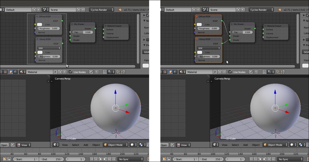Creating node groups Blender Cycles Materials and Textures Cookbook