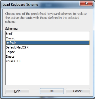 Resetting shortcut keys