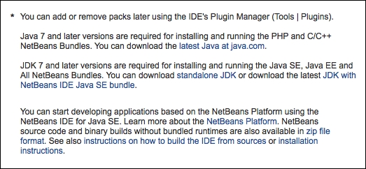Downloading a zipped archive of the NetBeans source code