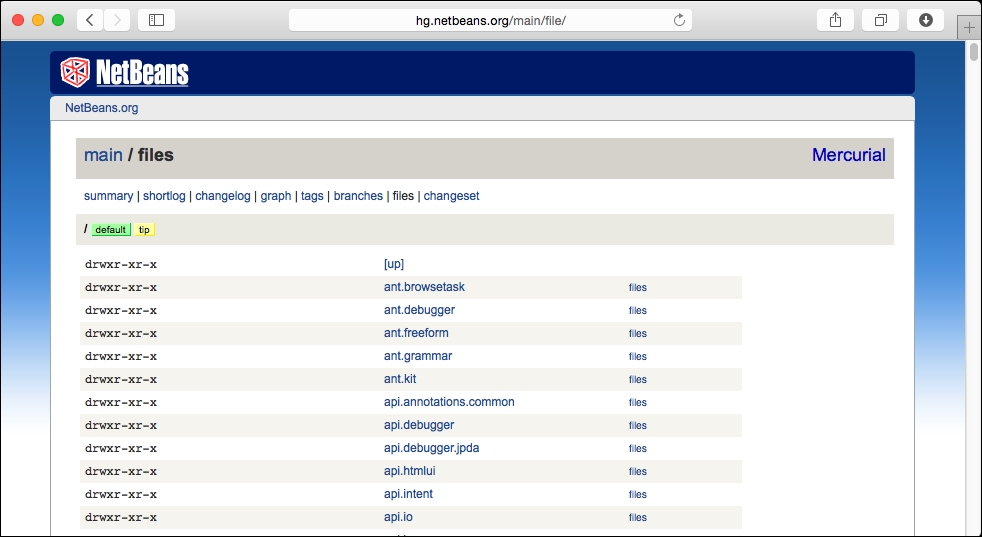 Browsing the NetBeans source code online