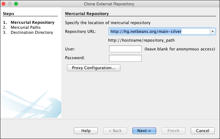 Cloning the NetBeans source code from within NetBeans