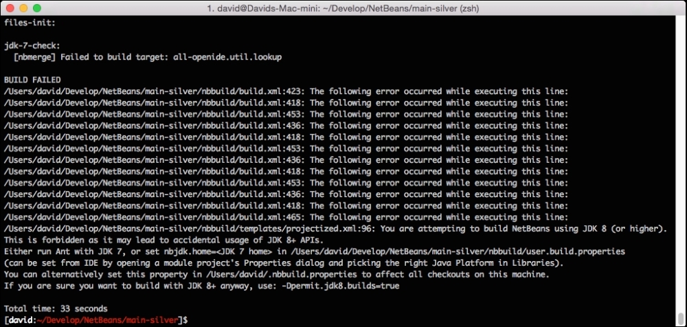 Building NetBeans via the command line