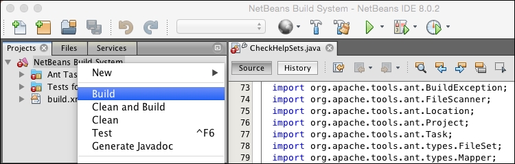 Building NetBeans from within NetBeans
