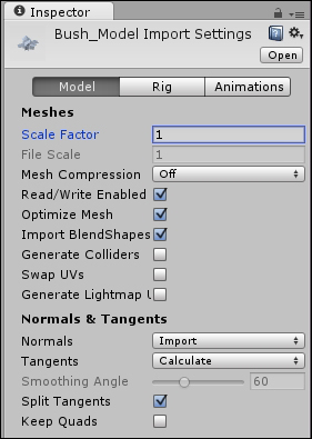 Model-meshes options